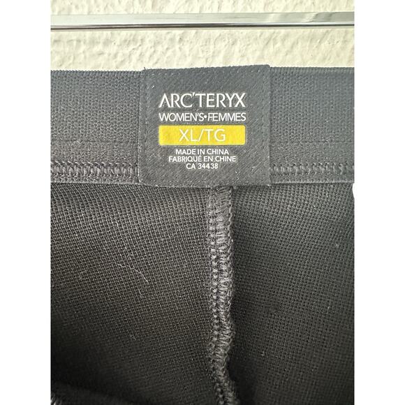 Arc'teryx Base Layer Leggings Pull On Black Outdoor Ski Layer Women Sz XL - Picture 9 of 10
